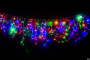 Светодиодная Бахрома 2м*0,7м  цвет.Мульти, белый провод каучук
