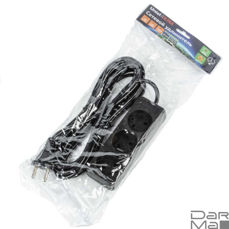 Удлинитель Uniel Ultra 3гн х 5м б/з S-CU3-5 Black UL-00009985