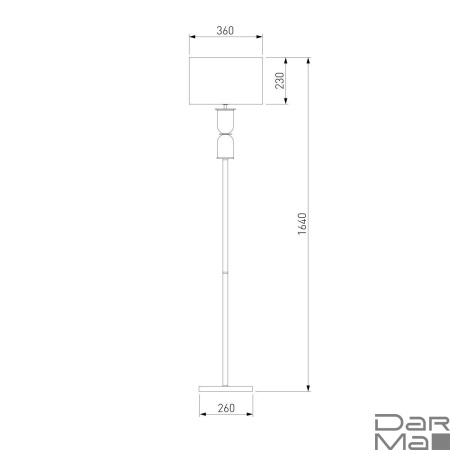 Торшер Eurosvet Caprera 01154/1 никель