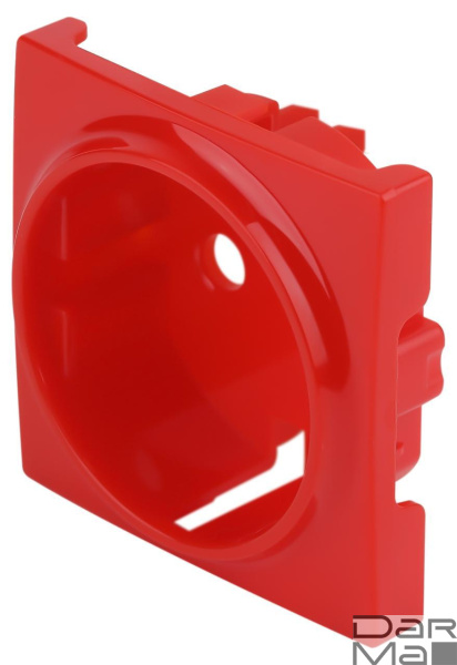 Лицевая панель ЭРА розетки красный 12-6301-23 Б0052668