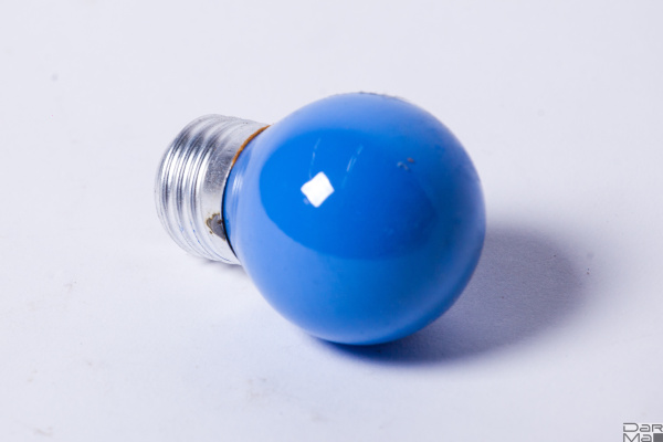 Лампа E27 СИНЯЯ 6 диодов 45мм