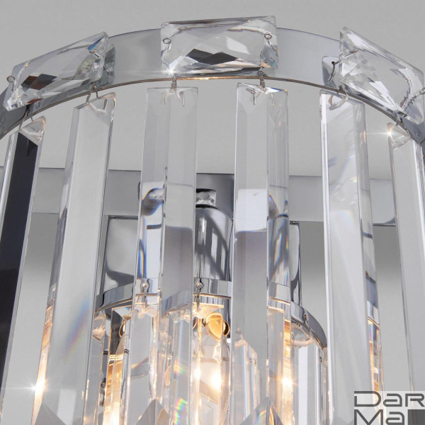 Настенный светильник Eurosvet Elegante 10130/1 хром/прозрачный хрусталь Strotskis