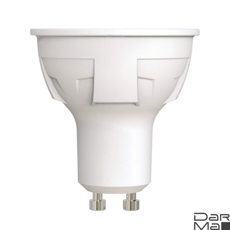 Лампа светодиодная диммируемая Uniel GU10 6W 3000K матовая LED-JCDR 6W/WW/GU10/FR/DIM PLP01WH UL-00003990