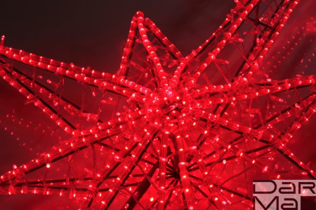 "FLESI-LED-FL-002-Елочная макушка""Полярная звезда"" красная/красный флэш (РФ) 150Х117см."