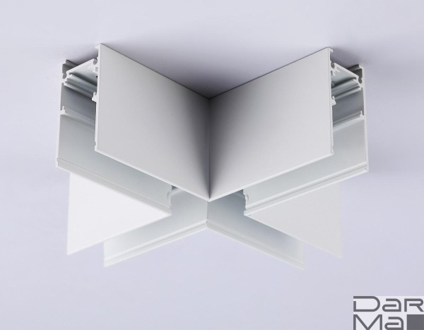 Коннектор X-образный для накладного шинопровода Ambrella light Track System Magnetic GL3375