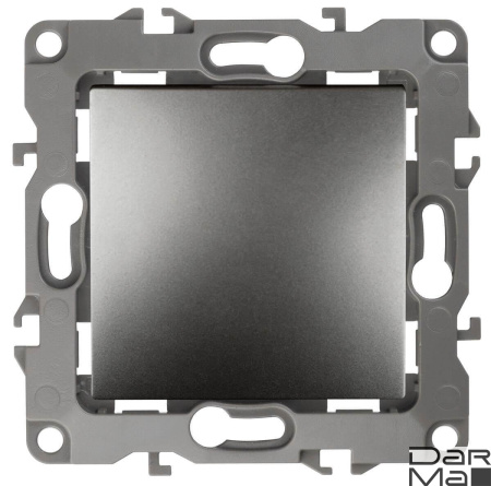 Кнопка ЭРА 12 10AX 250V графит 12-1111-12 Б0047836