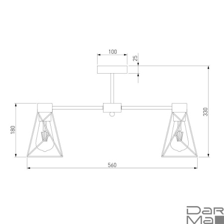 Потолочная люстра Eurosvet Trappola 70107/5 черный/латунь