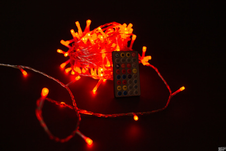 Гирлянда LED 10 м RGB 100 LED чейз 24V прозр ПВХ