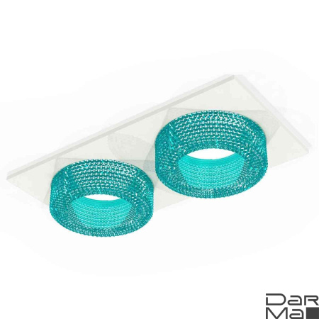 Комплект встраиваемого светильника Ambrella light Techno Spot XC7635023 SWH/BL белый песок/голубой (C7635, N7194)