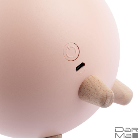 Светильник-ночник ЭРА Хомяк розовый NLED-468-1W-P Б0052816