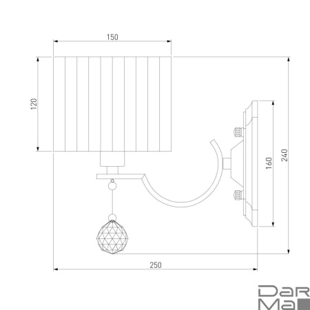 Бра Eurosvet 60095/1 хром