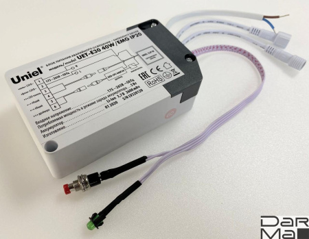 Блок аварийного питания Uniel 3,7V 40W IP20 2,6A UET-E30 40W/EMG IP20 UL-00006766