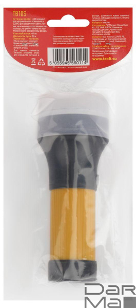 Ручной светодиодный фонарь ЭРА Трофи от батареек 141х54 40 лм TB10S Б0025678