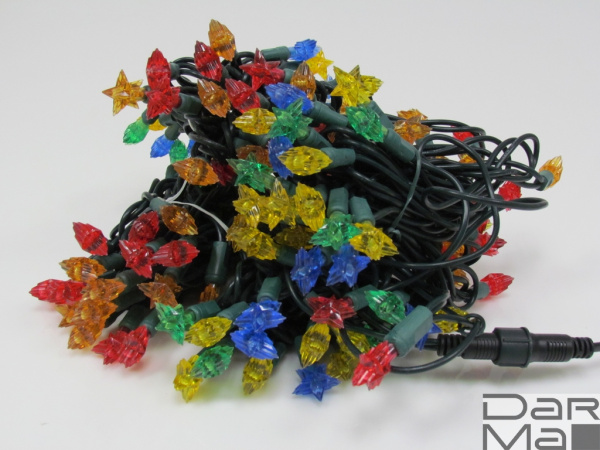 NEW!!! LED- STAR-4-220V-18-M/DG Насадки Звезды 105LED, 10,5м