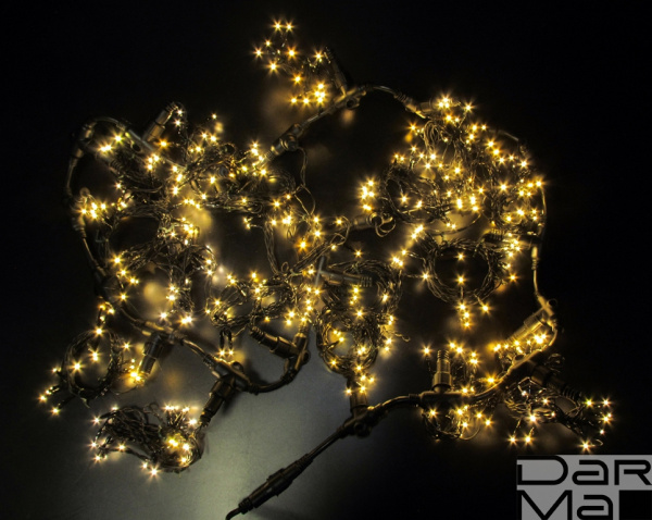 LED- PL-5720-2*5M-240V-WW/BL-T (тёплые белые светодиоды/черн пр)