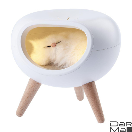 Светильник-ночник ЭРА Котик белый NLED-467-1W-W Б0052814