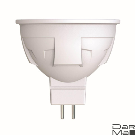 Лампа светодиодная диммируемая Uniel GU5.3 6W 4000K матовая LED-JCDR 6W/NW/GU5.3/FR/DIM PLP01WH UL-00003989