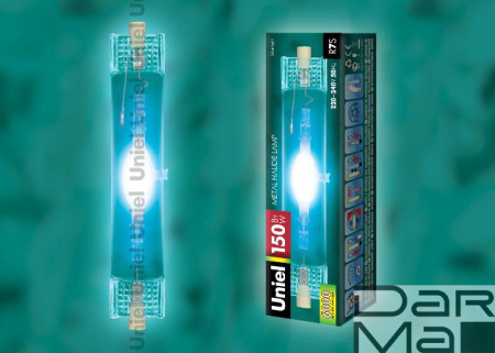 Лампа металлогалогеновая Uniel R7s 150W прозрачная MH-DE-150/BLUE/R7s 04850