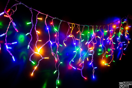 LED-PHICL-RB-2M*0.7M-98L-220V-F-M/W Светодиодная Бахрома 2м*0,7м  цвет.Мульти, белый провод каучук