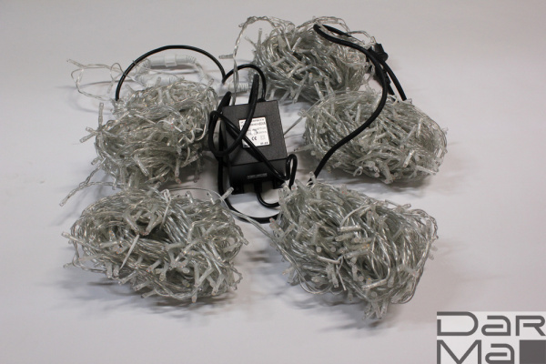 LED-PLS-200*5-20M*5-24V-M/C-F(W) (20) 5 нит., мульти c F(W) на прозр. пров. с 230V/24V/80W трансф