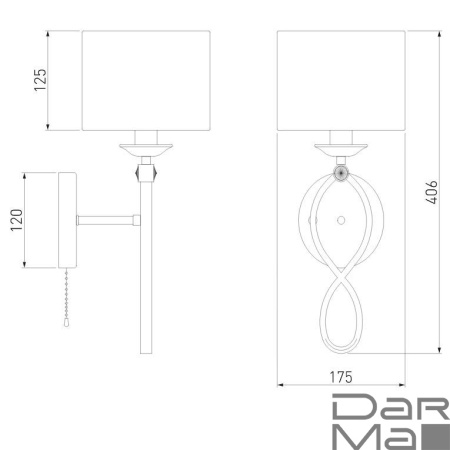 Бра Eurosvet Fabiola 60124/1 хром