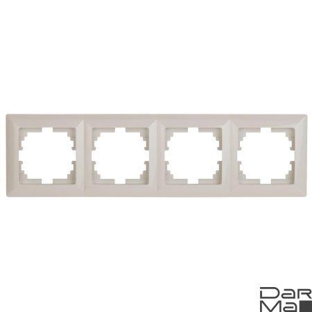 Рамка 4-постовая ЭРА Intro Solo слоновая кость 4-504-02 Б0043425