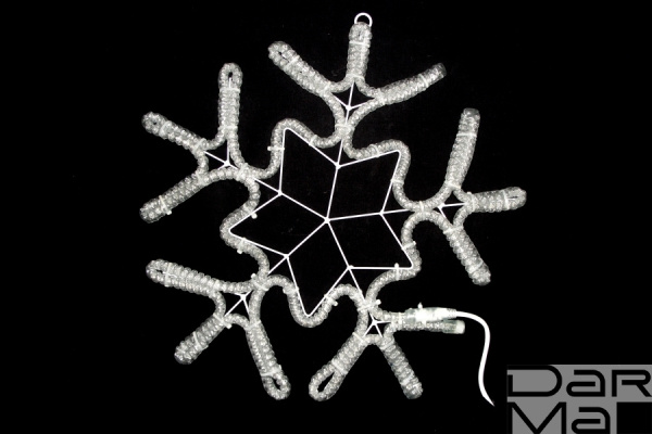 LED-XM-(FR)-2D-CK006-С-W  White Снежинка 56х57см, 230V, NEW!