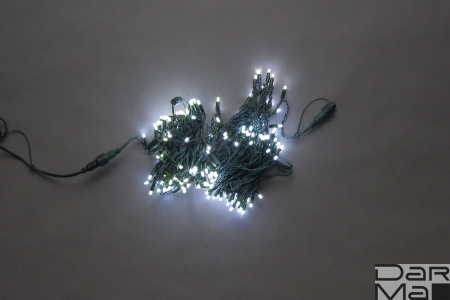 LED-PL-200L-20M-240V-W/Green, 200LED,20M, PVC  LED 5ММ С КОЛПАЧКОМ