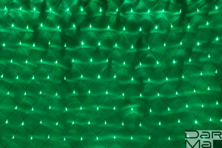 LED-XG-432-2*3M-230V ЗЕЛЕНЫЕ LED на черн с контр