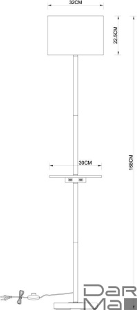 Торшер Arte Lamp Combo A4056PN-1WH