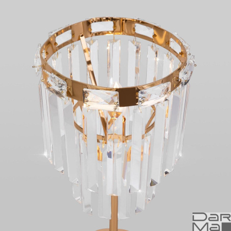 Настольная лампа Eurosvet Elegante 01136/1 золото/прозрачный хрусталь Strotskis