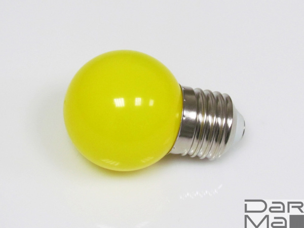 LED G45 220V-240V Yellow, жёлтый