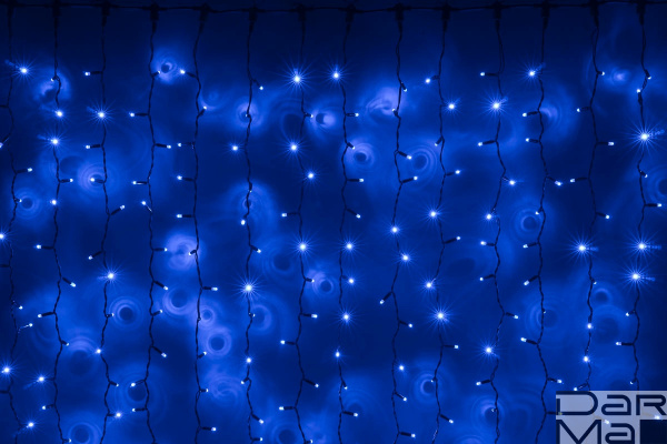 LED- PLS-5720-240V-2*6М-B/BL-F (синие светодиоды/черный пр) Flash