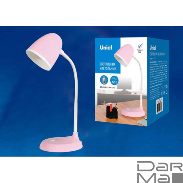 Настольная лампа Uniel Standard TLI-228 Pink E27 UL-00003653