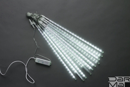 Сосульки Трубки ICE 10шт 0,5М Бел. LED-PLM-SNOW-420L-0,5-4.5M-10-12V-W не соединяемая    NEW-2017