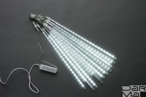 Сосульки Трубки ICE 10шт 0,5М Бел. LED-PLM-SNOW-420L-0,5-4.5M-10-12V-W не соединяемая    NEW-2017