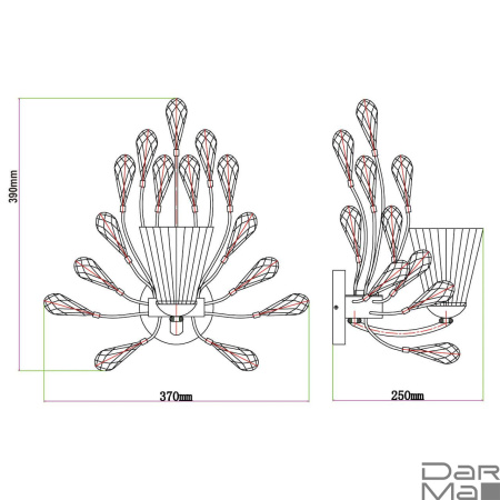 Бра Chiaro Летиция 343021701