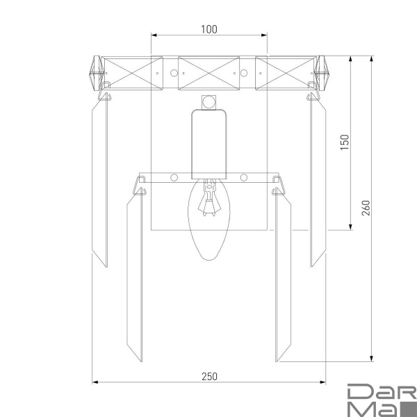 Настенный светильник Eurosvet Elegante 10130/1 хром/прозрачный хрусталь Strotskis