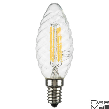 Лампа светодиодная филаментная Lightstar LED Filament E14 6W 3000K свеча прозрачная 933702