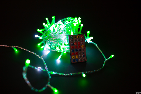 Гирлянда LED 10 м RGB 100 LED чейз 24V прозр ПВХ