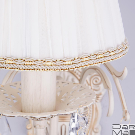 Бра Eurosvet 3637/1 белый с золотом/прозрачный хрусталь Strotskis