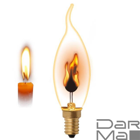 Лампа накаливания Uniel E14 3W золотистая IL-N-CW35-3/RED-FLAME/E14/CL UL-00002982