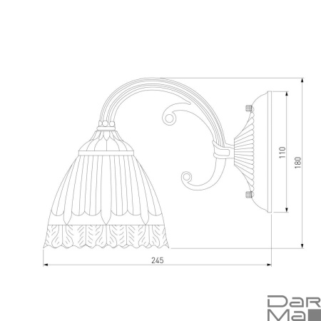 Бра Eurosvet Campina 60107/1 античная бронза
