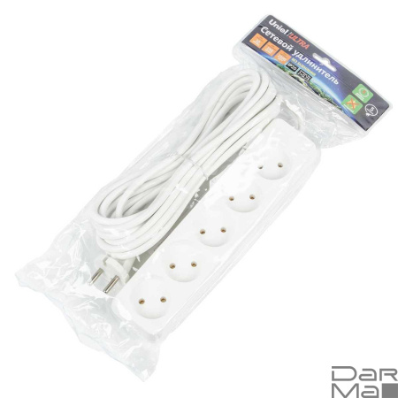 Удлинитель Uniel Ultra 5гн х 5м б/з S-CU5-5 White UL-00009991