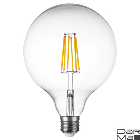Лампа светодиодная филаментная Lightstar LED Filament E27 10W 4000K груша прозрачная 933204