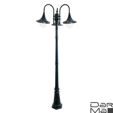 Садово-парковый светильник Arte Lamp Malaga A1086PA-3BG