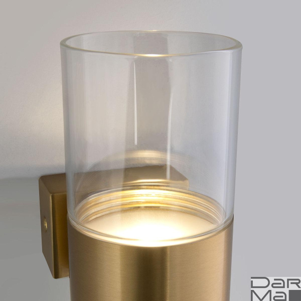 Настенный светодиодный светильник Eurosvet Watford 40021/1 LED латунь/прозрачный