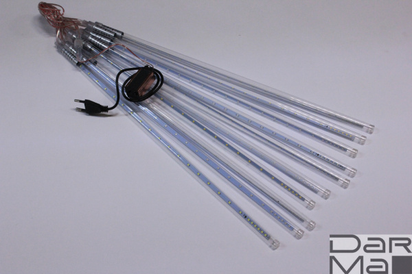 2021 Сосульки строб Трубки D12mm,10шт 0,5М Мульти LED-PLM-SNOW-480SMD-0.5*4.5M-10-7V-M не соедин.