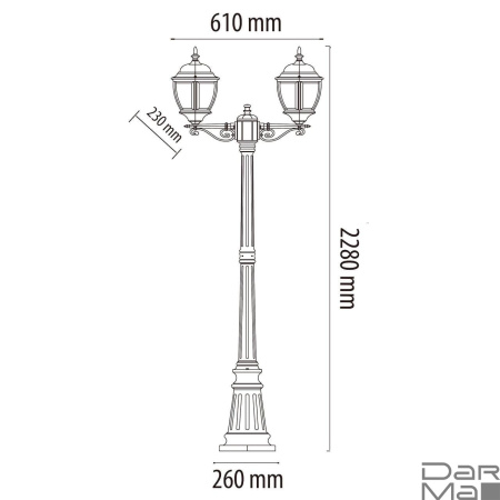 Садово-парковый светильник De Markt Фабур 804040602