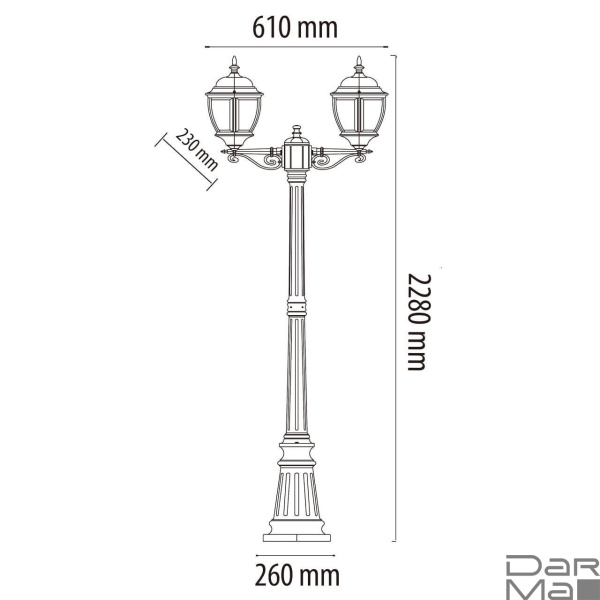 Садово-парковый светильник De Markt Фабур 804040602